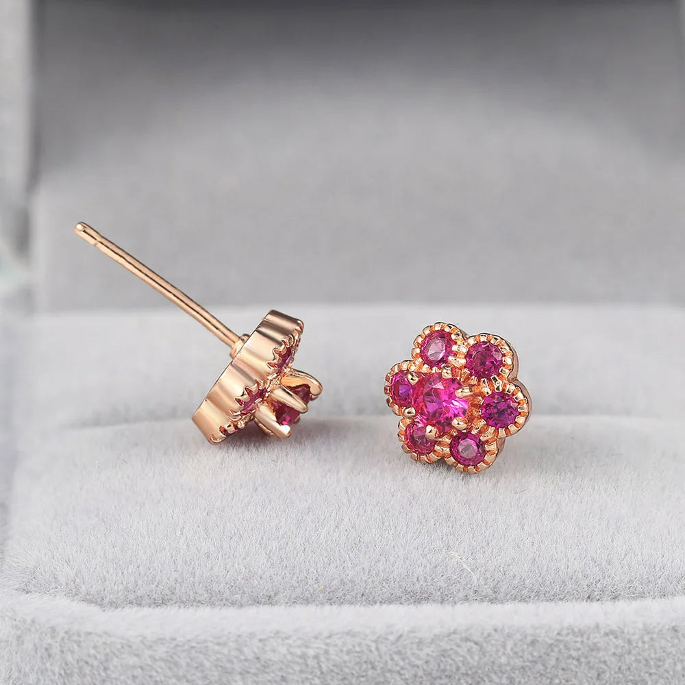 Boucles d'oreilles fleur romantique